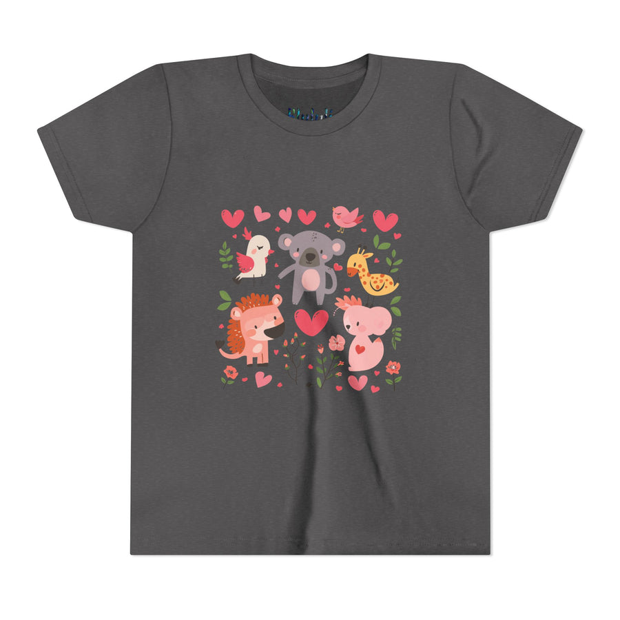 Adorable Animal Love Youth Tee, Cute Kids Shirt, Animal Graphic Tee, Children's Gift, Birthday or Holiday Outfit