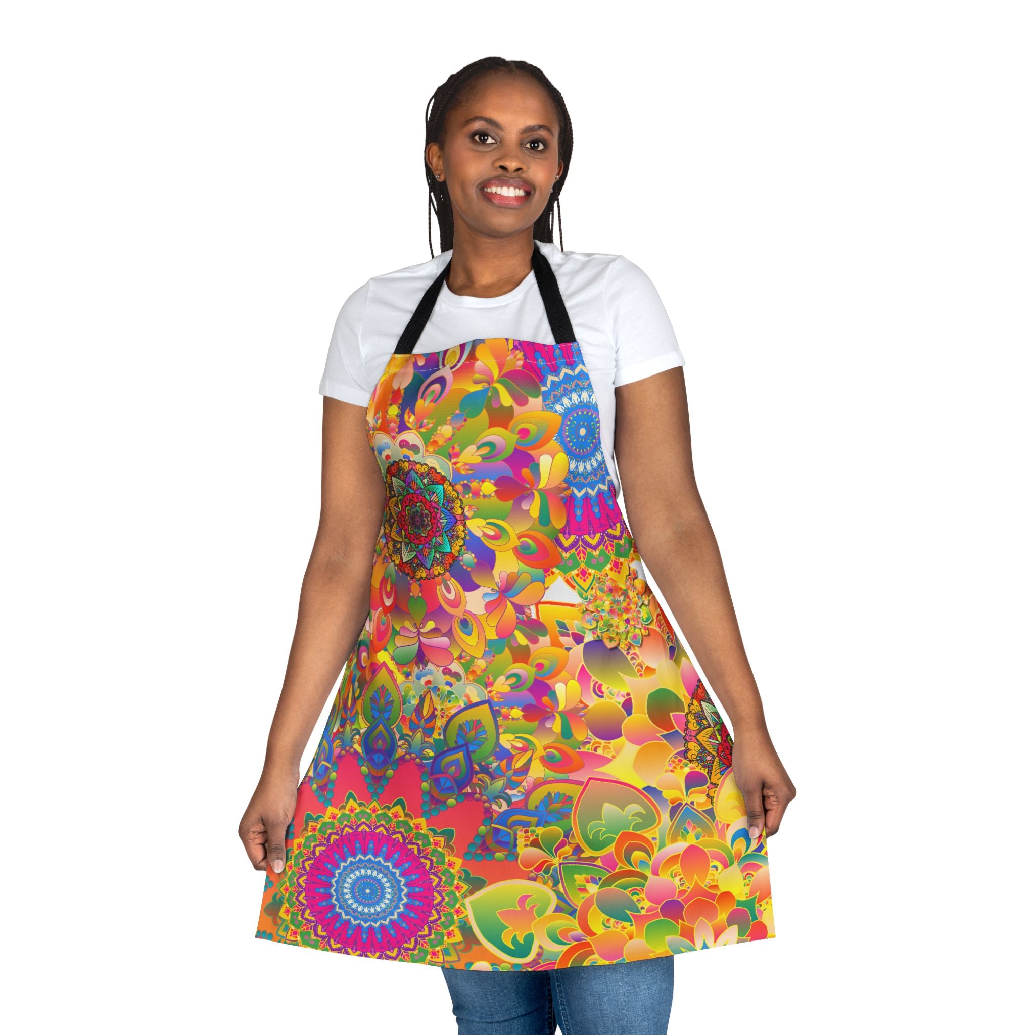 Psychedelic Floral Mandala Apron