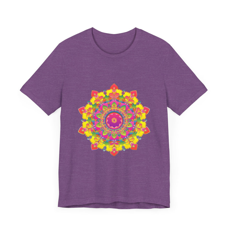 Vibrant Mandala Tee with Colorful Floral Design - Perfect for adding a pop of color to any outfit
