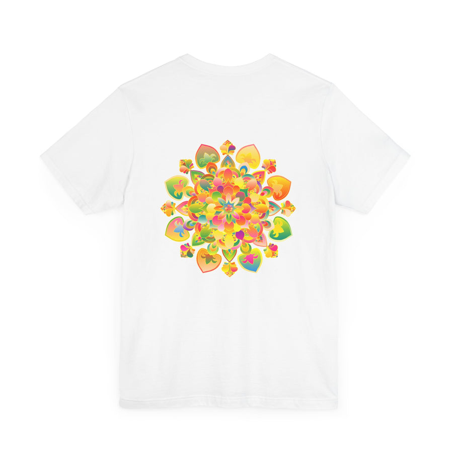 A beautiful and colorful mandala tee, representing spiritual peace and harmony