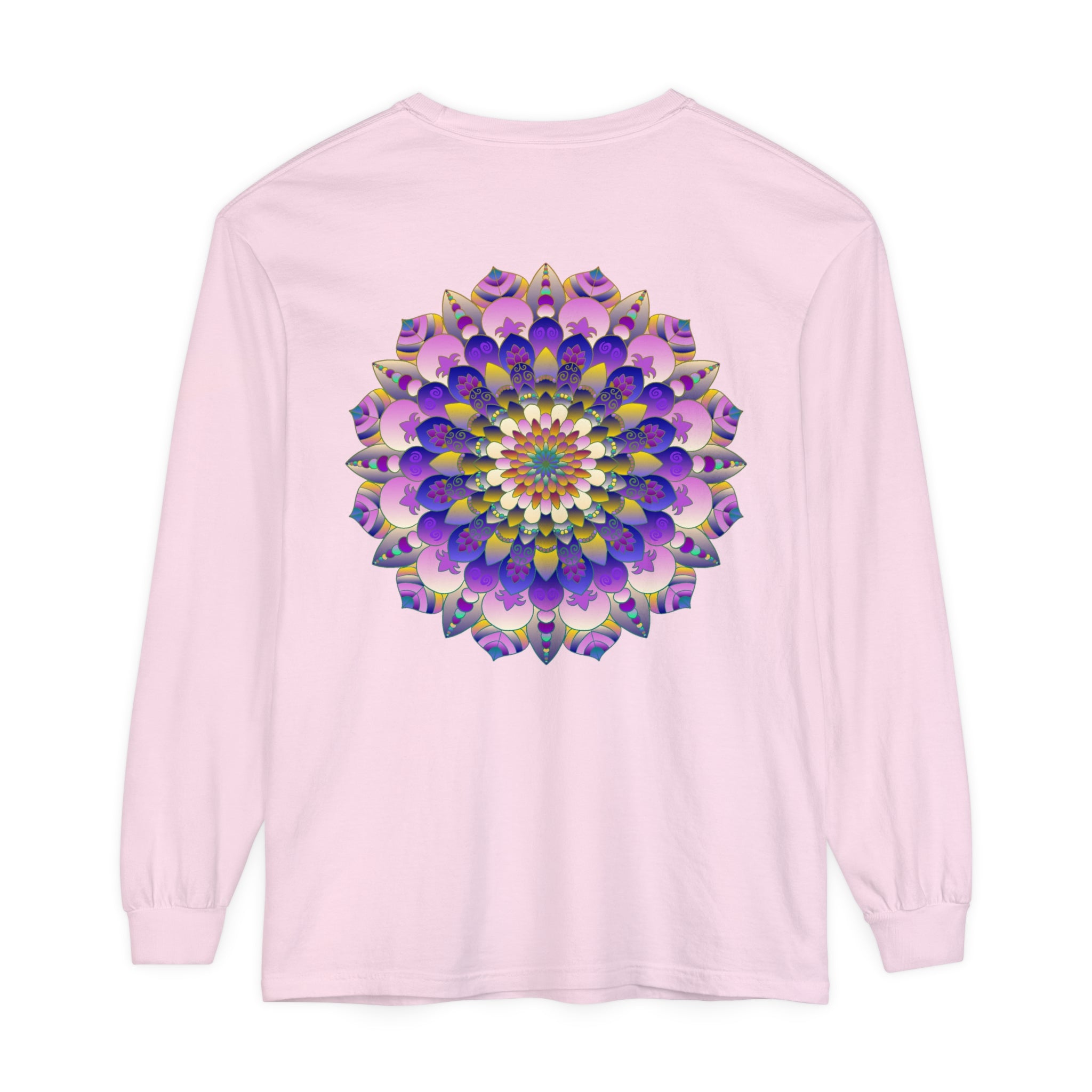 Colorful Mandala Long Sleeve T-Shirt - Psychedelic Art image 57