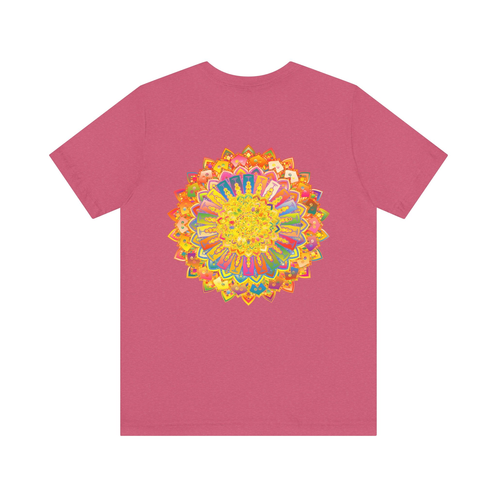 Vibrant Mandala Tee featuring intricate spiritual design for peace and harmony