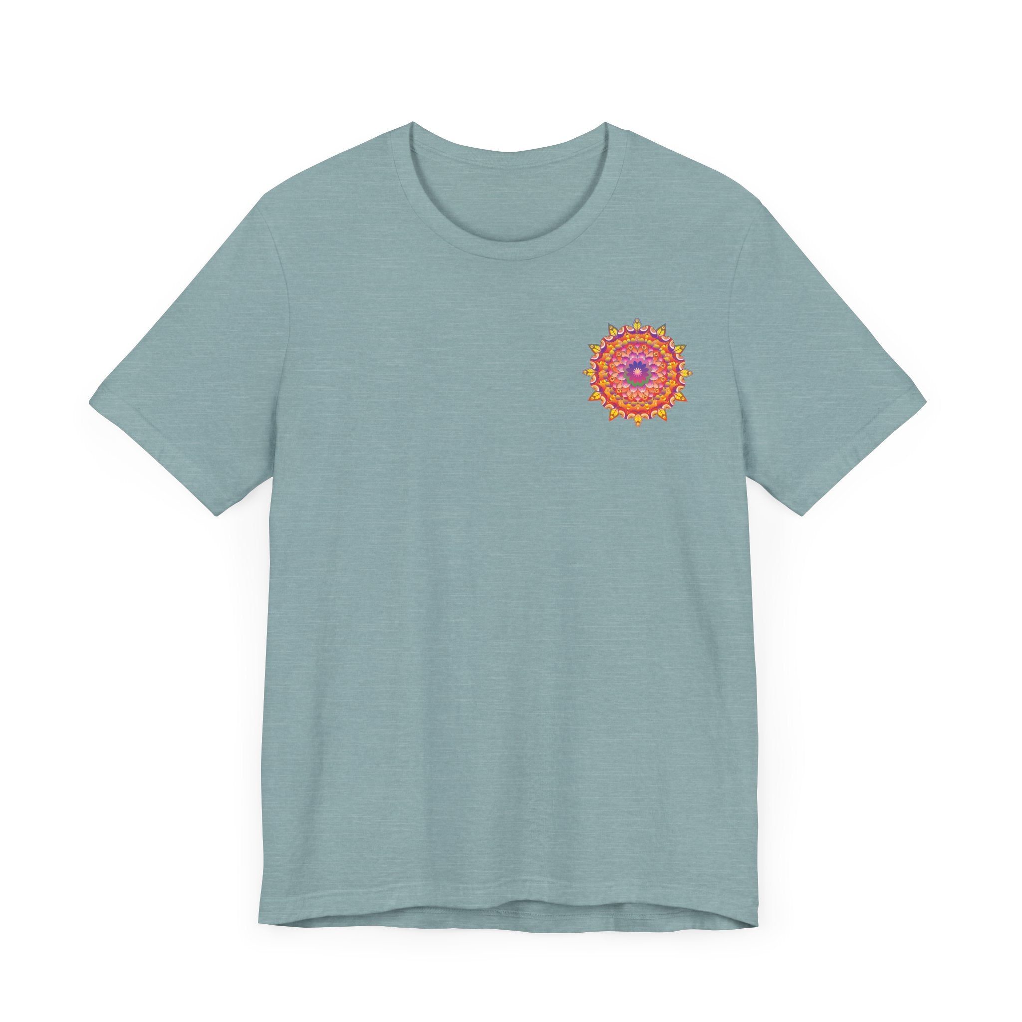 Vibrant Mandala T-Shirt featuring intricate spiritual design for peace and harmony