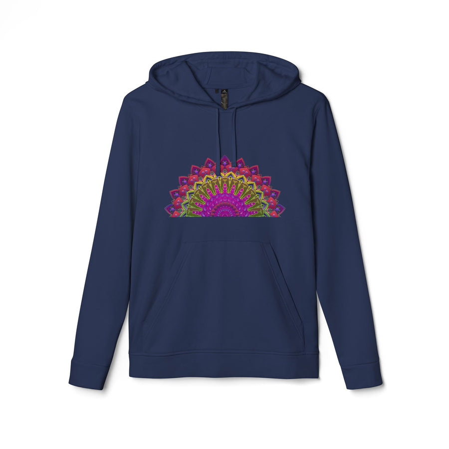 Detailed shot of the soft fleece material of the Blululi Adidas Mandala Fleece Hoodie