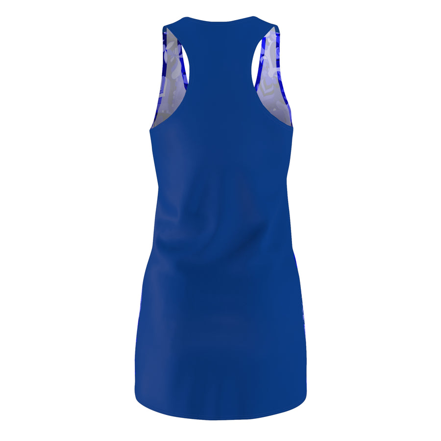 Blue Mandala Sleeveless Racerback Dress