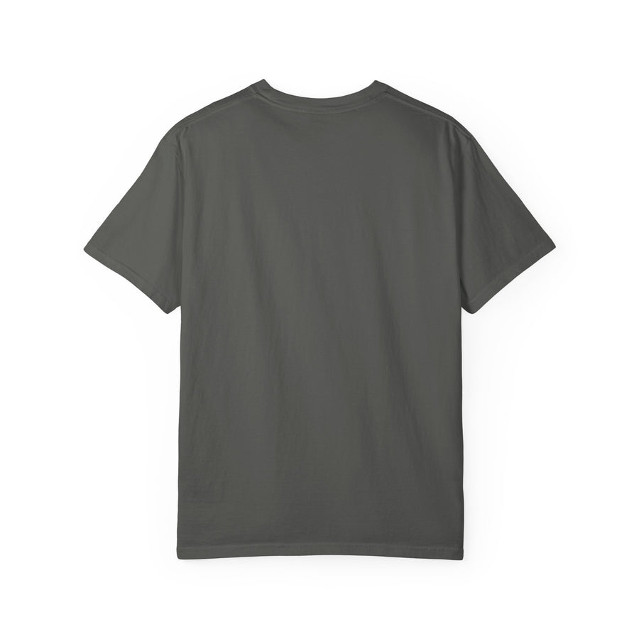 T-Shirt — Minimal Art Cat at Door Graphic Tee