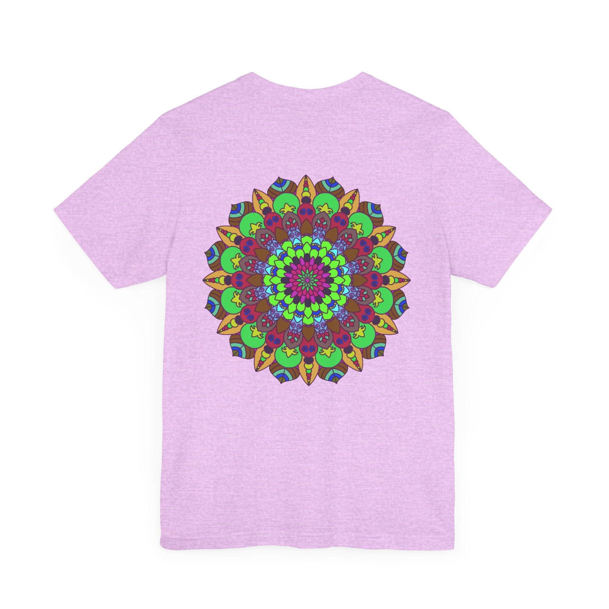 Stunning mandala t-shirt with vibrant colors and peaceful message