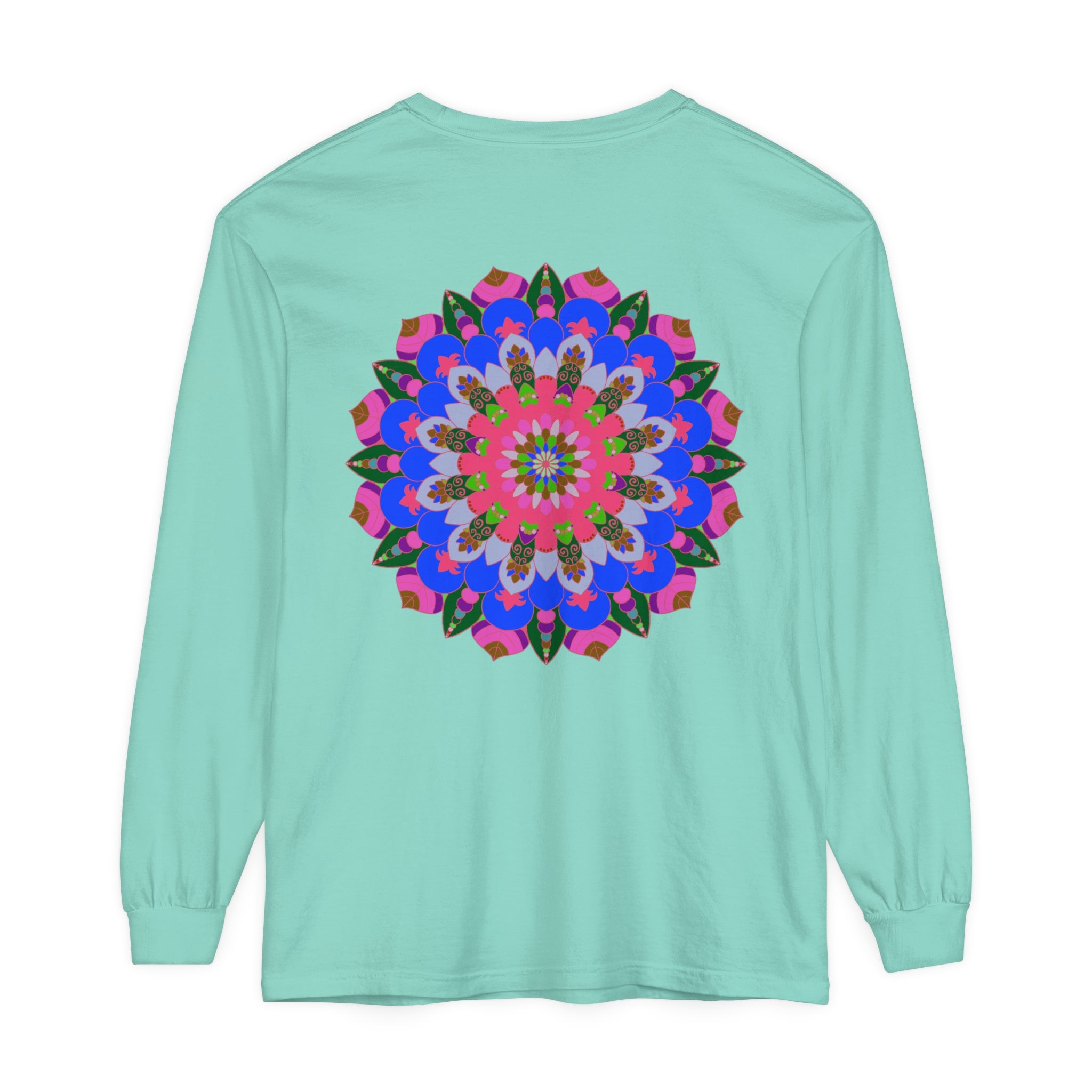 Colorful Mandala Long Sleeve T-Shirt in Expressive Design
