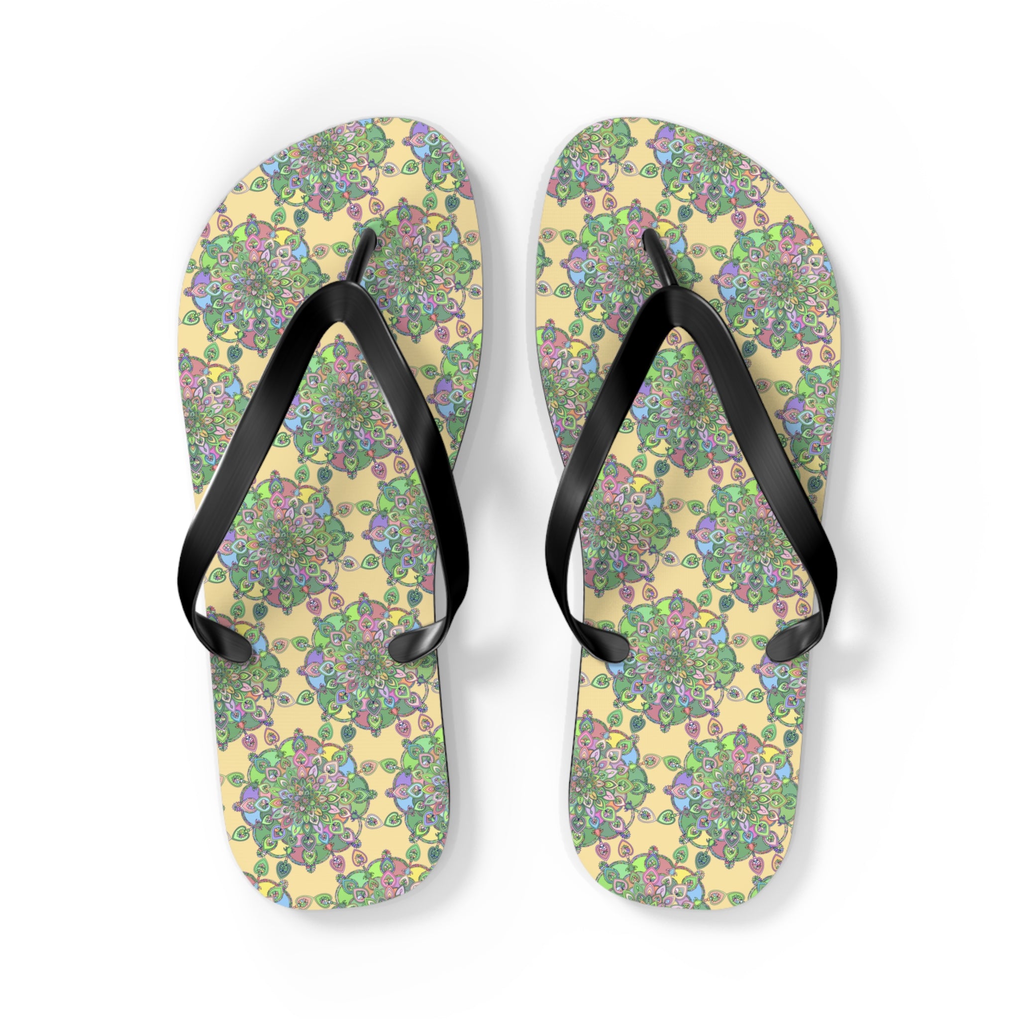 Colorful Floral Flip Flops, Summer Beach Footwear, Casual Sandals, Gift for Vacation, Boho Style