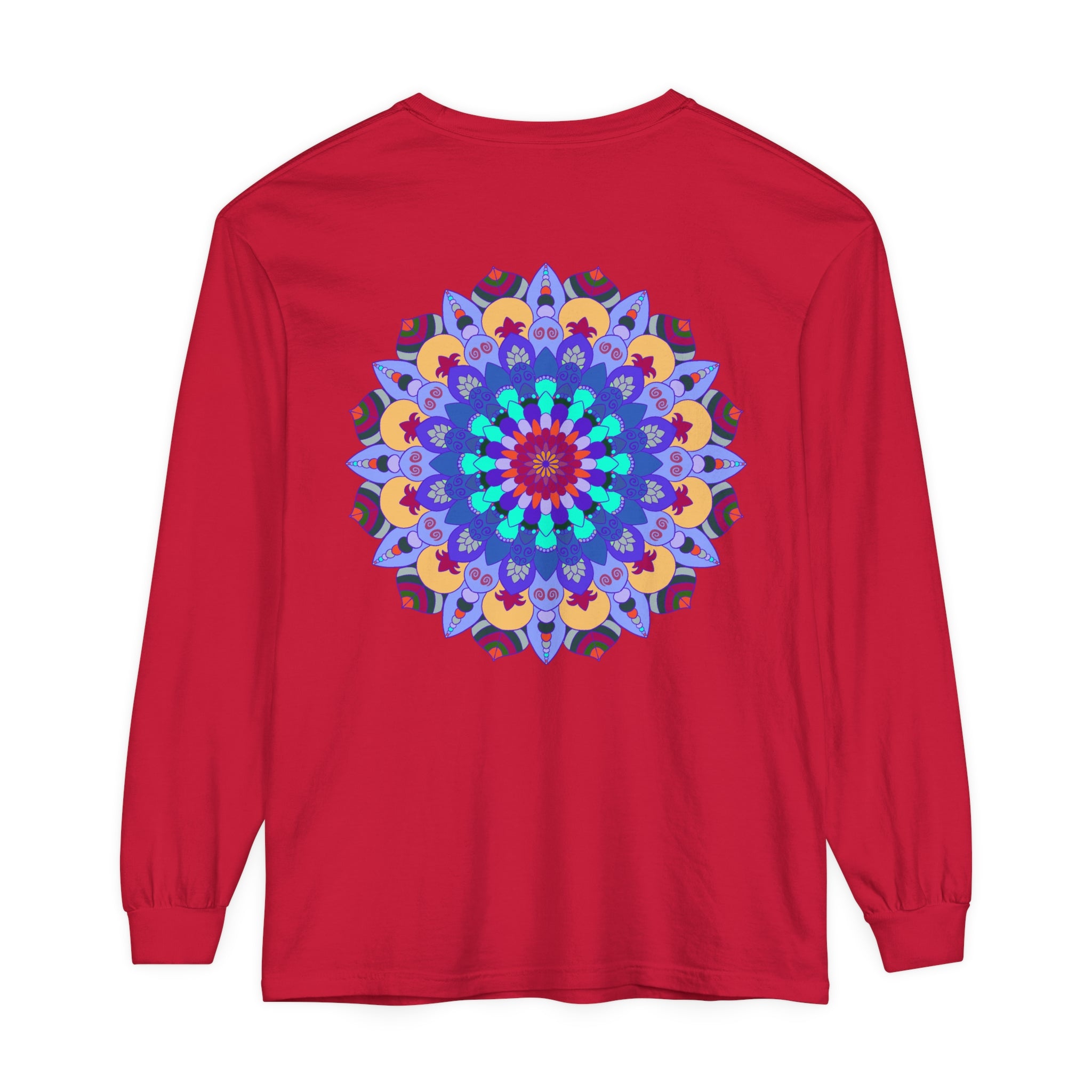 Long Sleeve T-Shirt featuring a beautiful and colorful mandala design