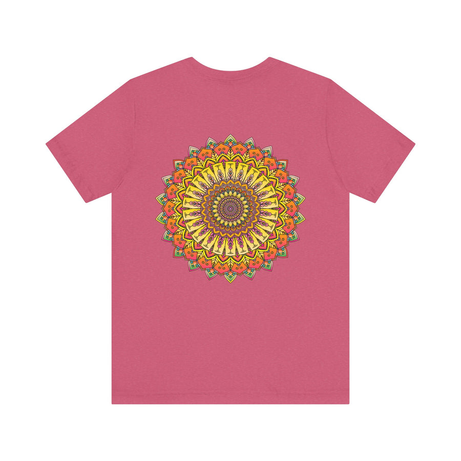 Vibrant Mandala Tee - Peace & Harmony: A beautiful, colorful mandala design representing tranquility and balance on a comfortable t-shirt