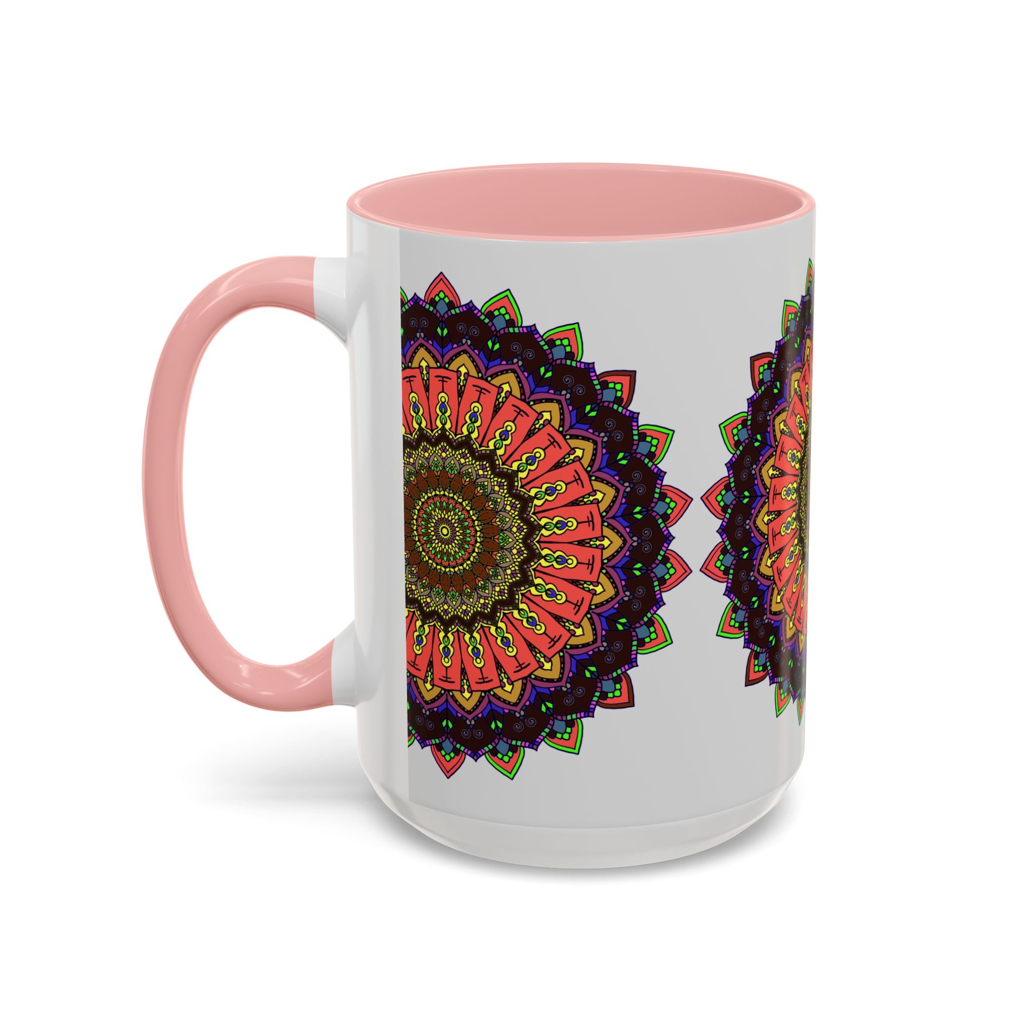 Eye-catching and intricate mandala design on a high-quality ceramic mug