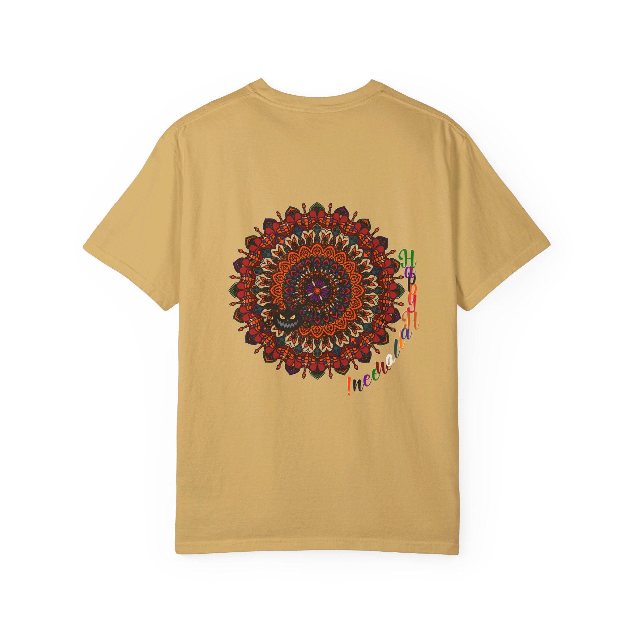 Detailed shot of the pumpkin mandala design, perfect for Halloween festivities