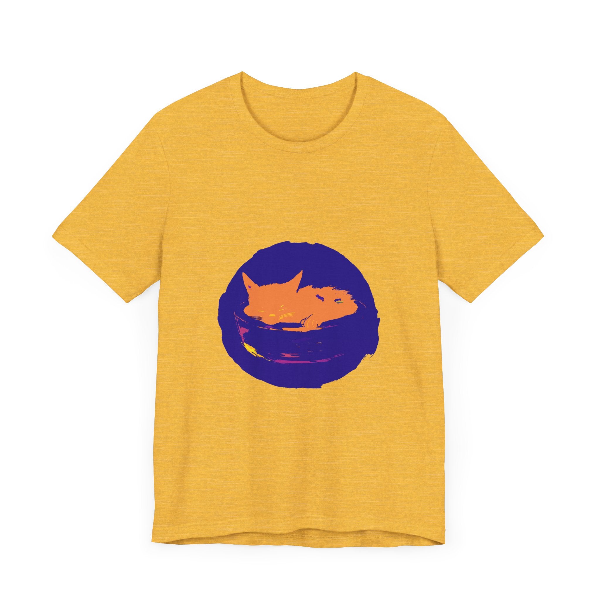 Black Cat Mystery Sleep T-Shirt with Unique Design for Comfortable Nights