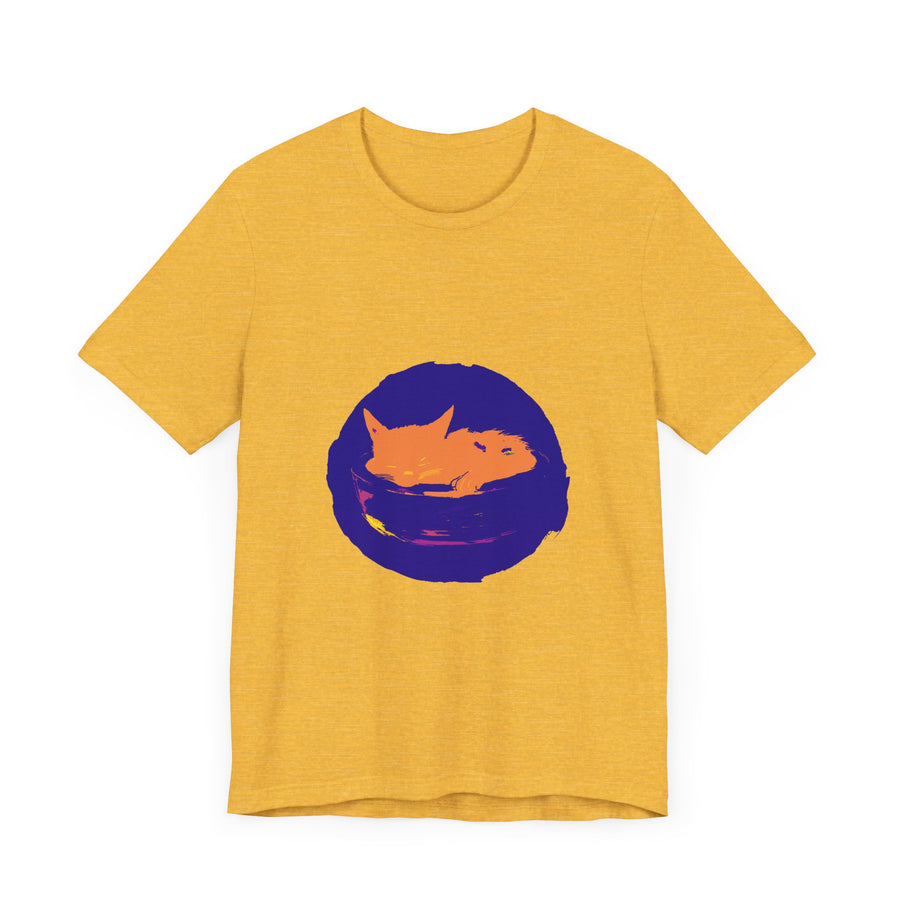 Black Cat Mystery Sleep T-Shirt with Unique Design for Comfortable Nights