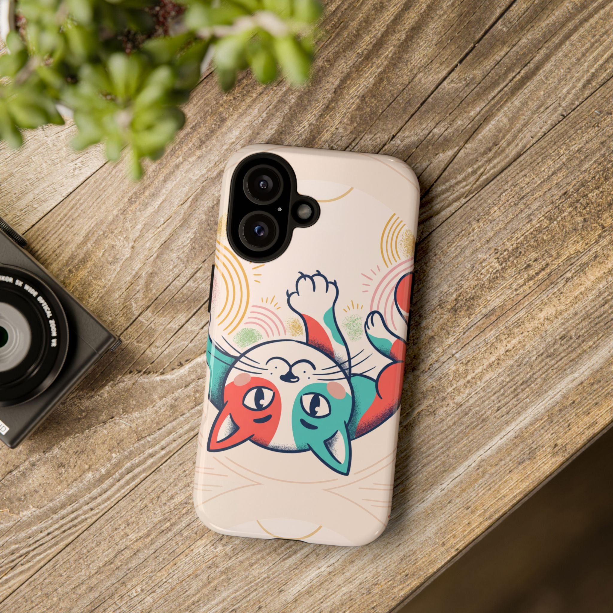 Phone Case — Cute Retro Calico Cat Protective Cover