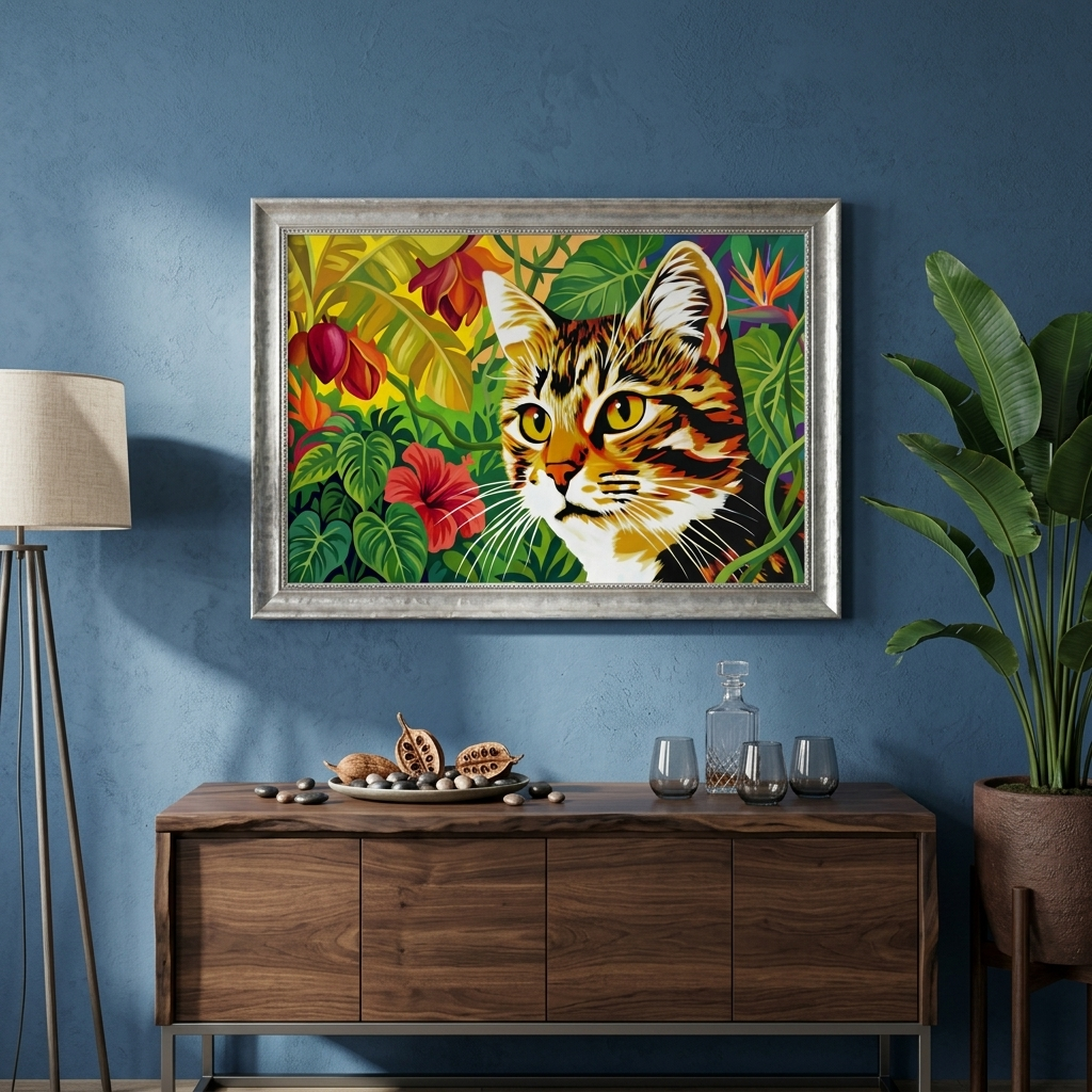 Cat Jungle Poster - Horizontal