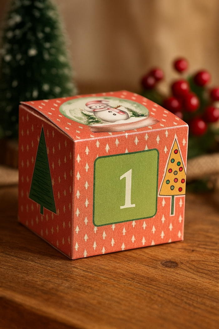 Adventskalender-Boxen für Kinder – 24 weihnachtliche DIY-Bastelvorlagen (PDF)