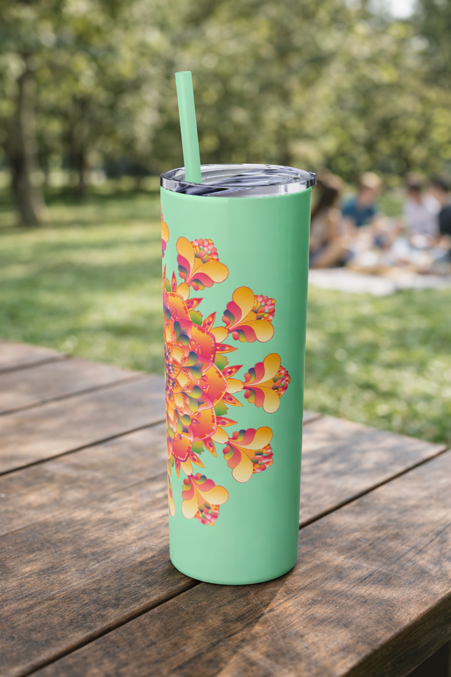 Mandala Inspired 20oz Tumbler in Soft Pastel Palette