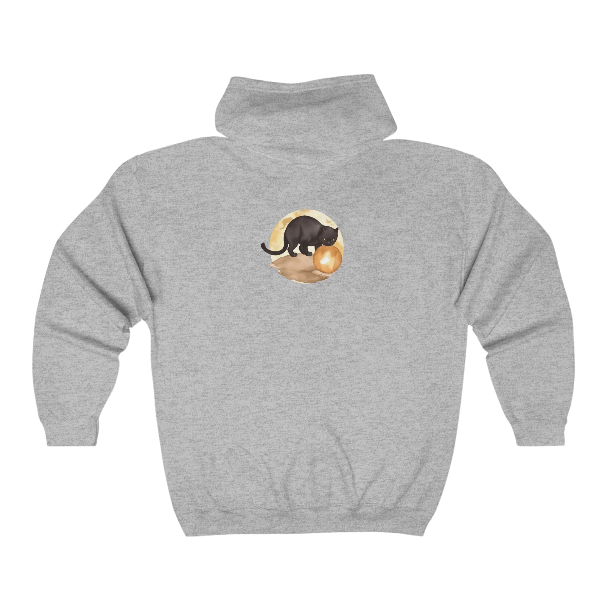 Black Cat Moonlit Playtime Hoodie Hoodie - Blululi