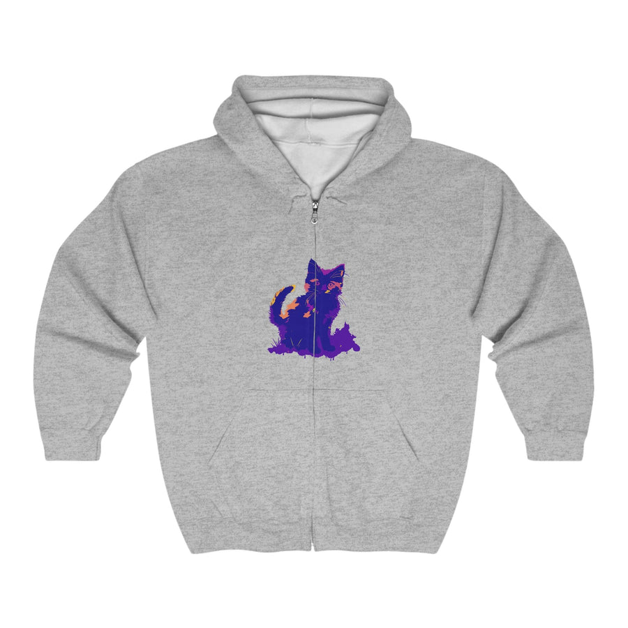 Black Cat Watercolor Hoodie - Mystical Pet Design Hoodie - Blululi