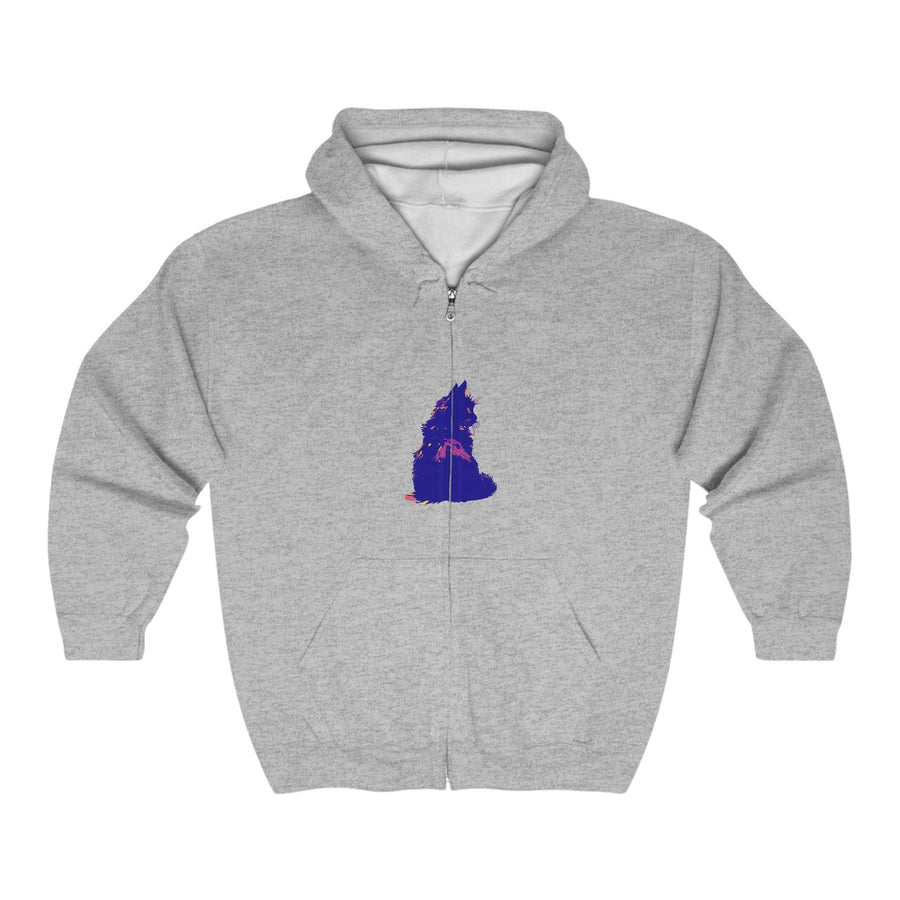 Black Cat Watercolor Hoodie - Mystical Pet Design Hoodie - Blululi