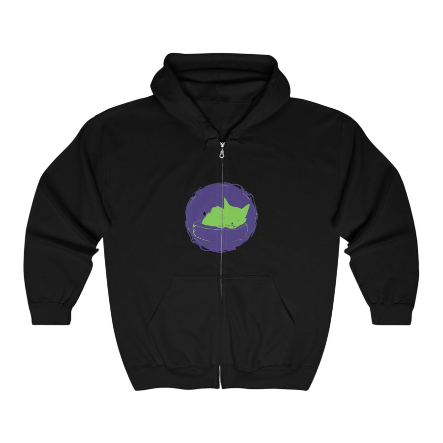 Black Cat Watercolor Hoodie - Mystical Pet Design Hoodie - Blululi