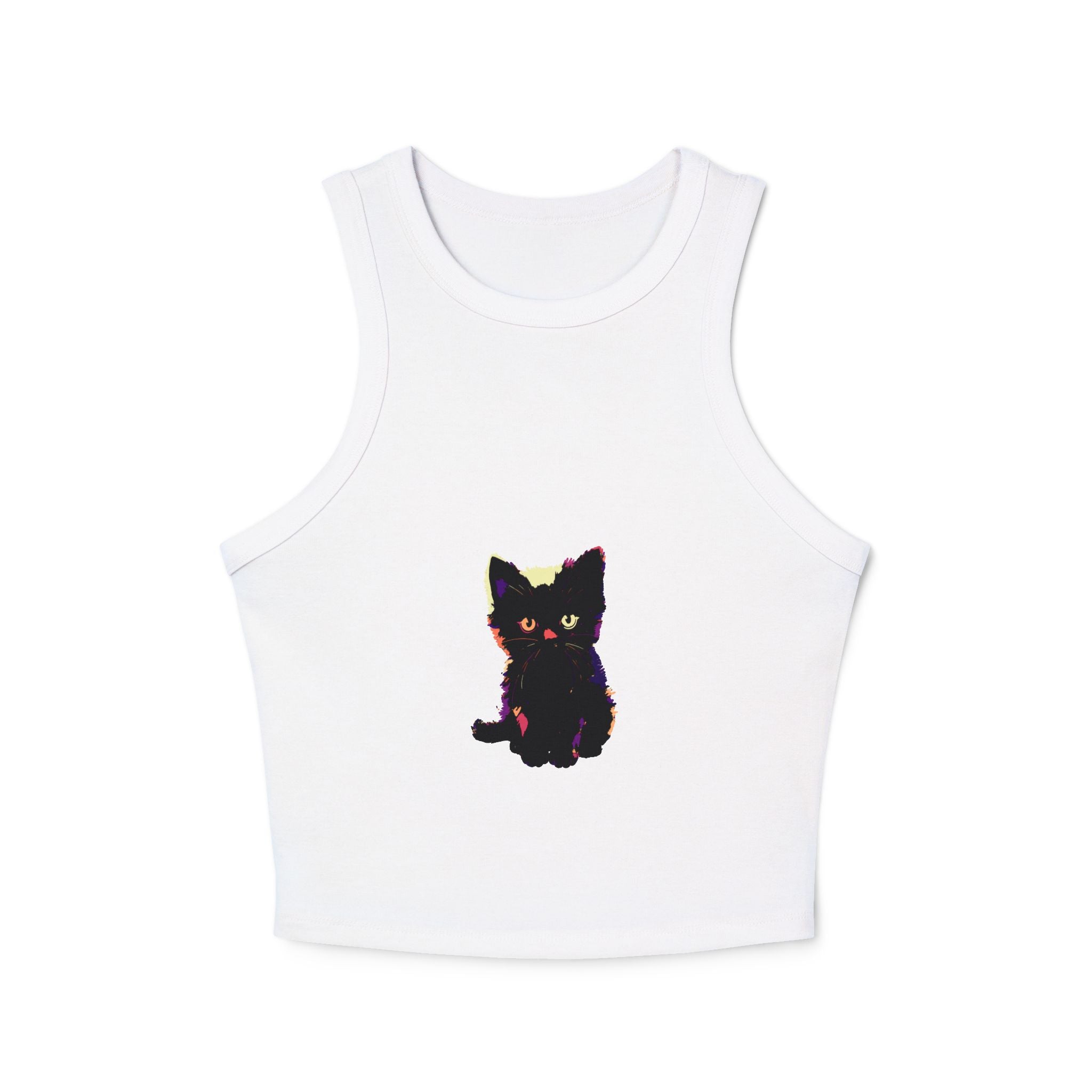 Black Cat Watercolor Racerback Tank Top Tank Top - Blululi
