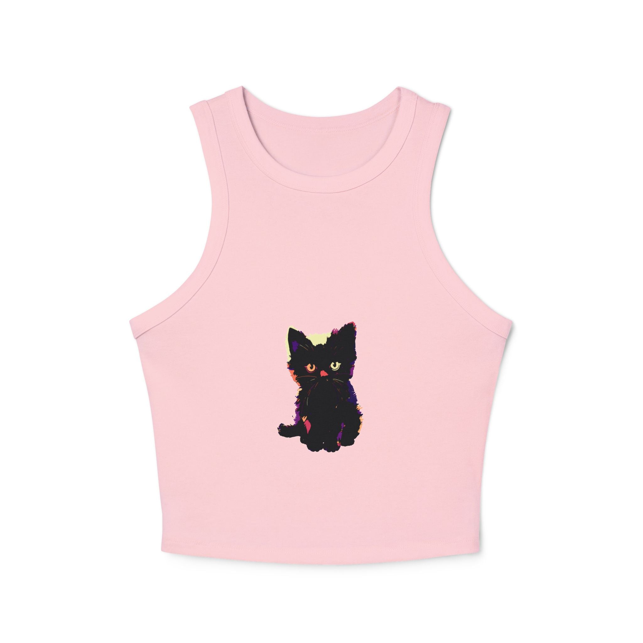 Black Cat Watercolor Racerback Tank Top Tank Top - Blululi
