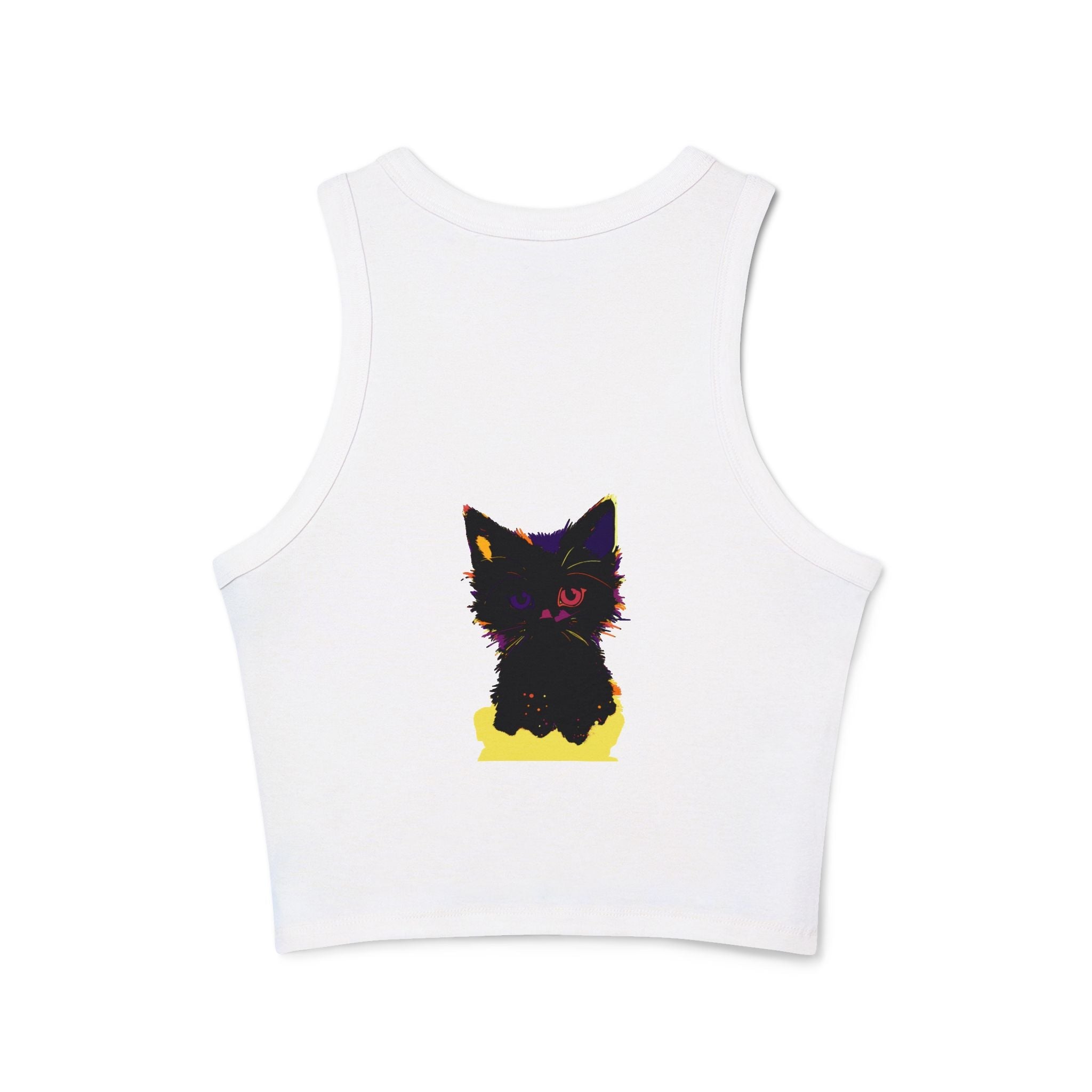 Black Cat Watercolor Racerback Tank Top Tank Top - Blululi