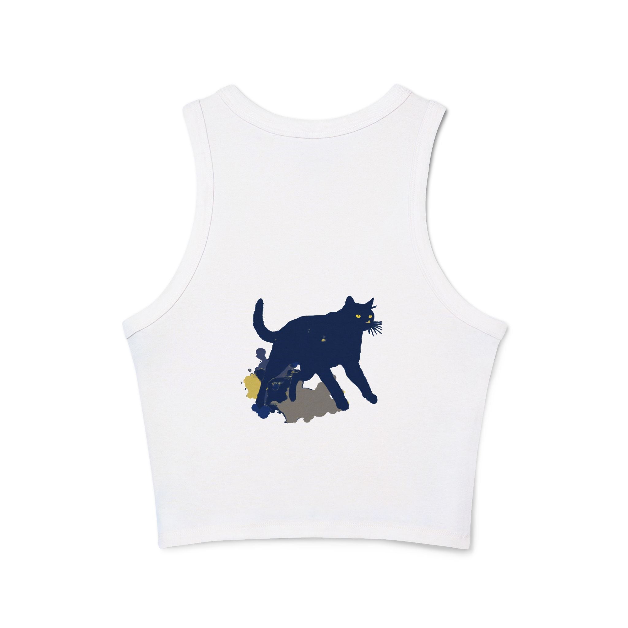 Black Cat Watercolor Racerback Tank Top Tank Top - Blululi