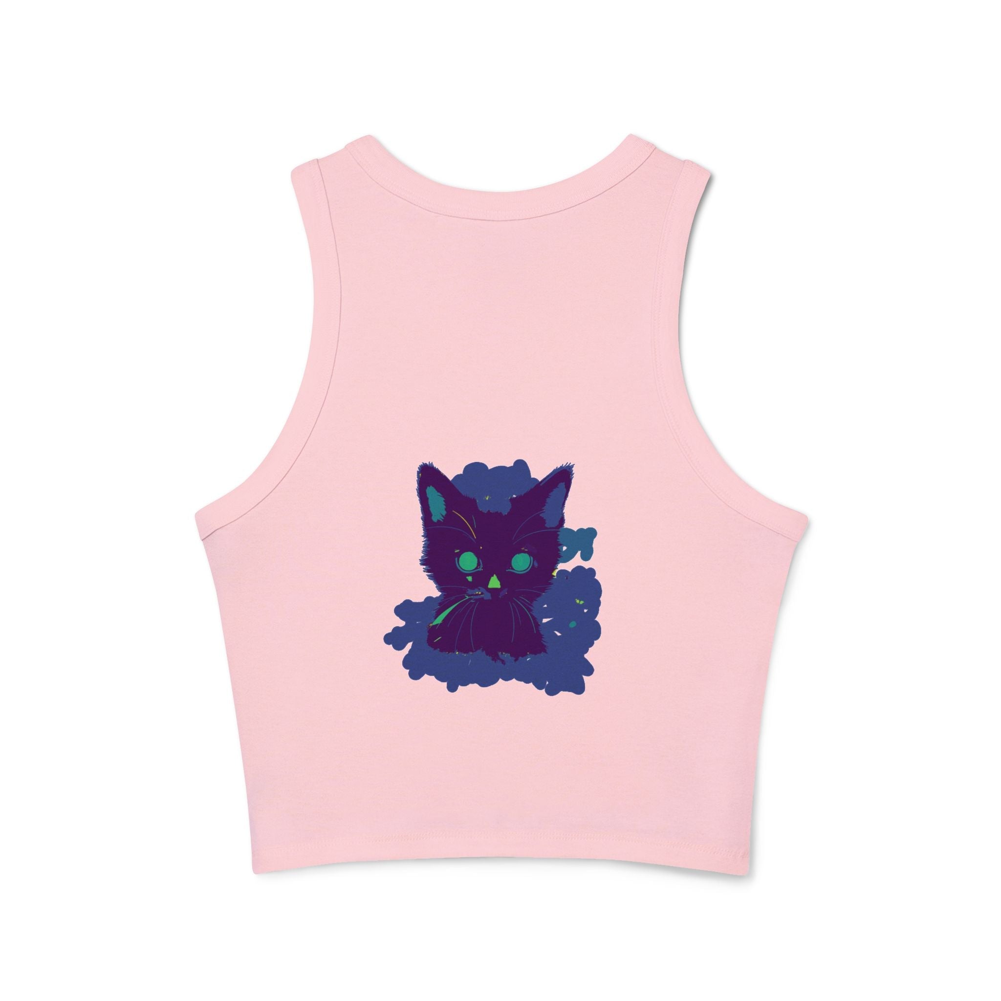 Black Cat Watercolor Racerback Tank Top Tank Top - Blululi