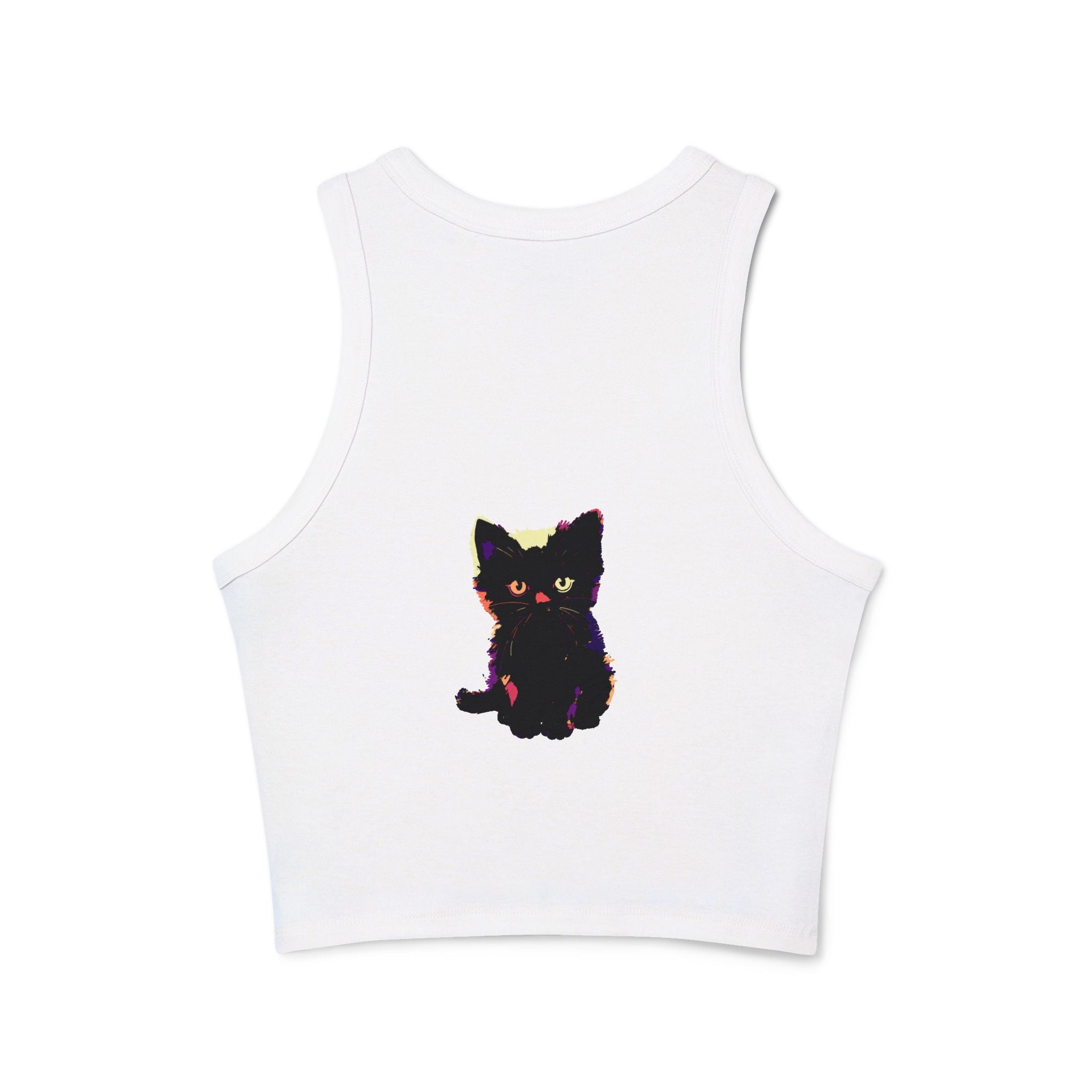 Black Cat Watercolor Racerback Tank Top Tank Top - Blululi