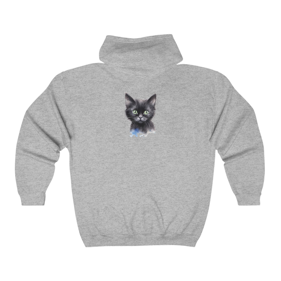 Black Cat with Green Eyes Hoodie Hoodie - Blululi