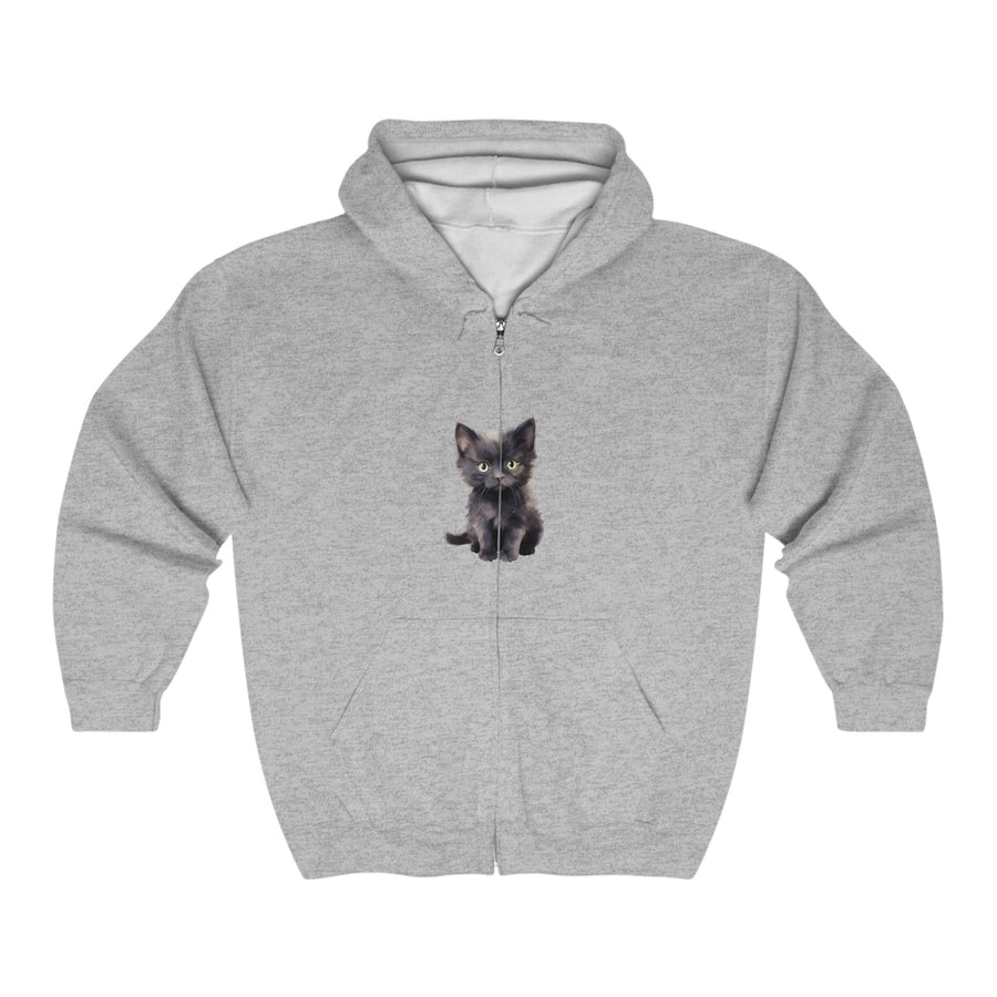 Black Kitten Hoodie - Cute Cat Lover Apparel Hoodie - Blululi