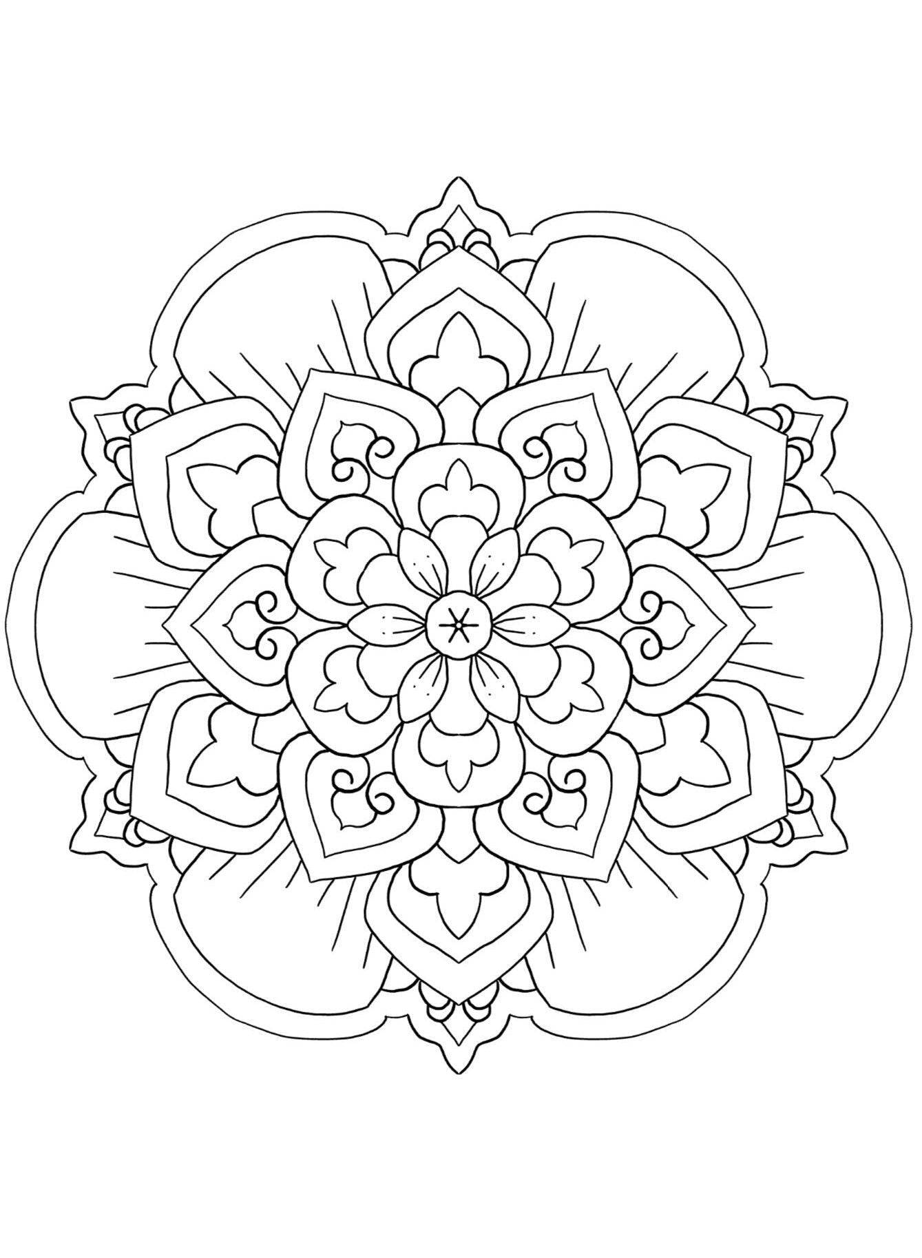 Blululi Mandala Coloring Pages 16 Hand Drawn Designs - PDF digital download - Blululi