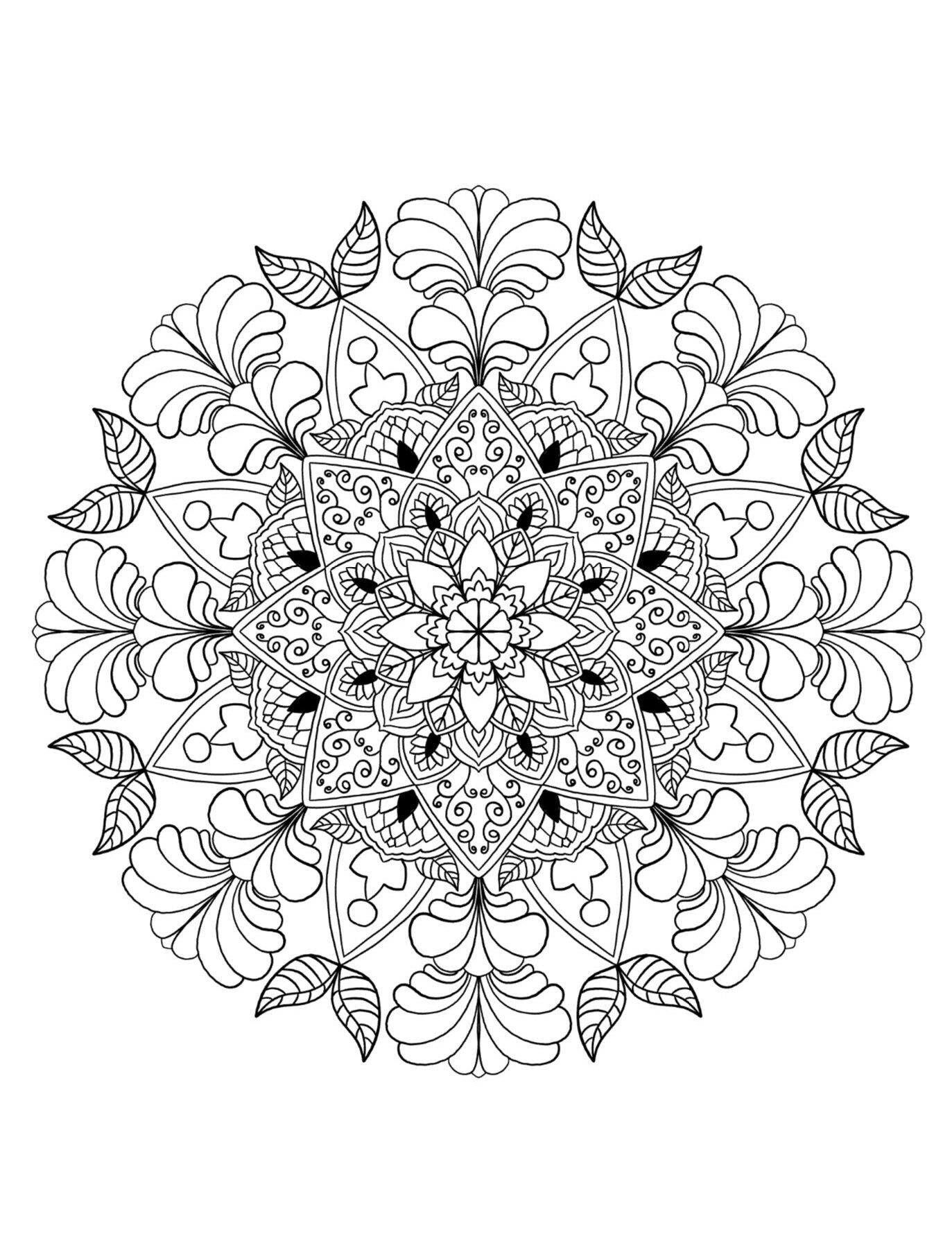 Blululi Mandala Coloring Pages 16 Hand Drawn Designs - PDF digital download - Blululi