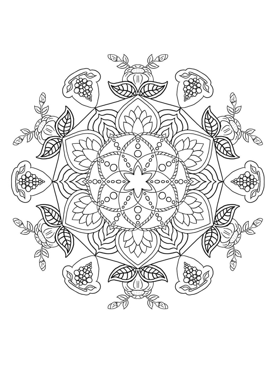 Blululi Mandala Coloring Pages 16 Hand Drawn Designs - PDF digital download - Blululi