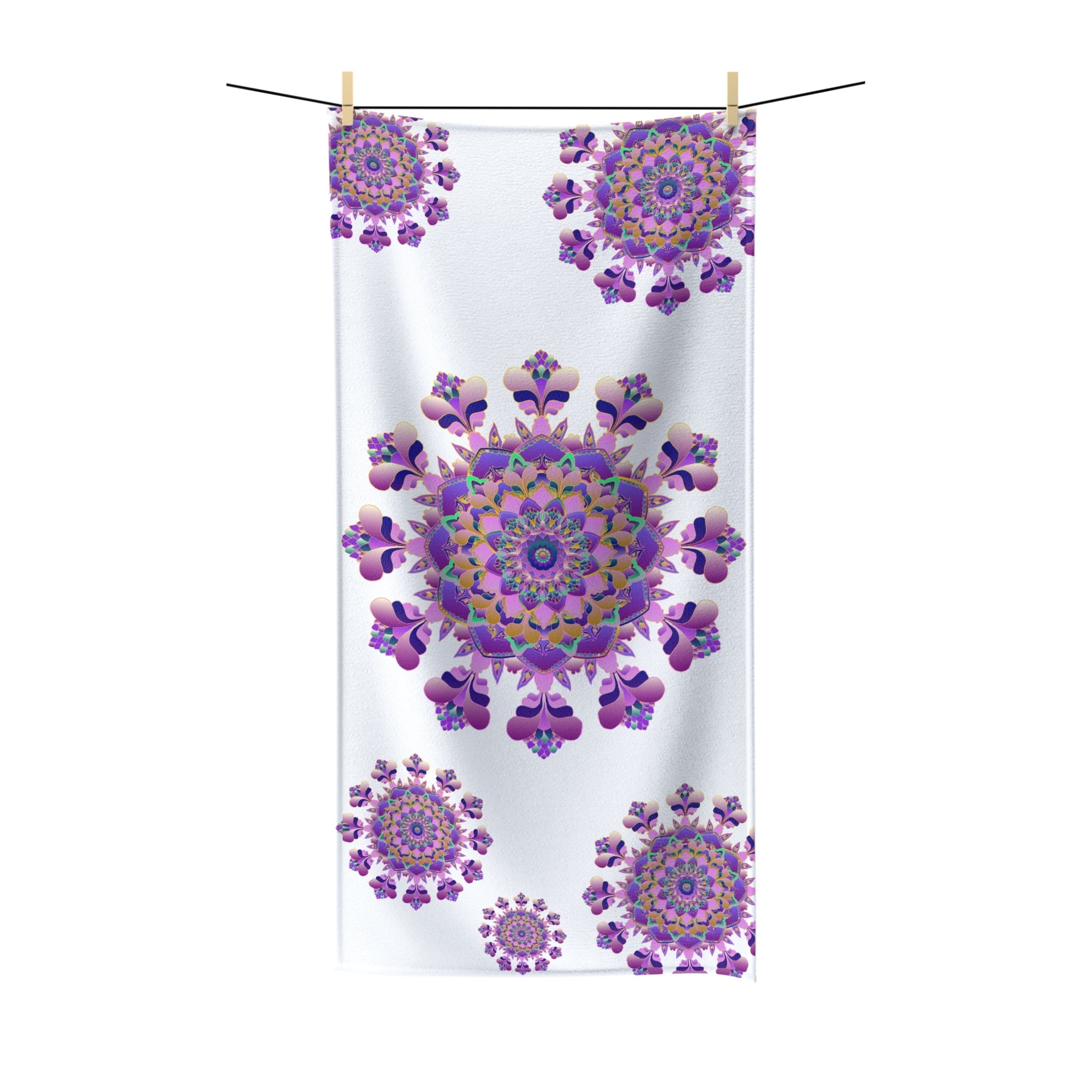 Bohemian Mandala Bath Towel - Colorful Floral Design Home Decor - Blululi
