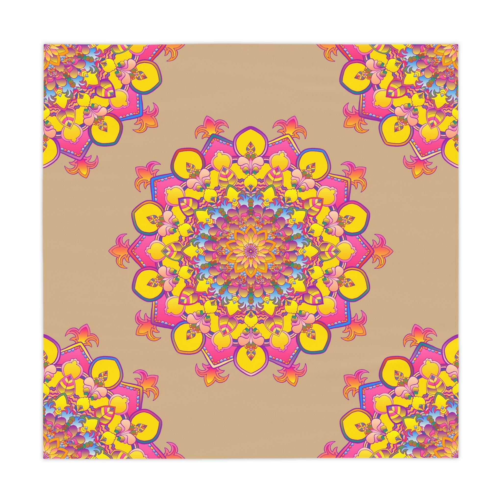 Bohemian Mandala Tablecloth - Colorful Sand Design Home Decor - Blululi