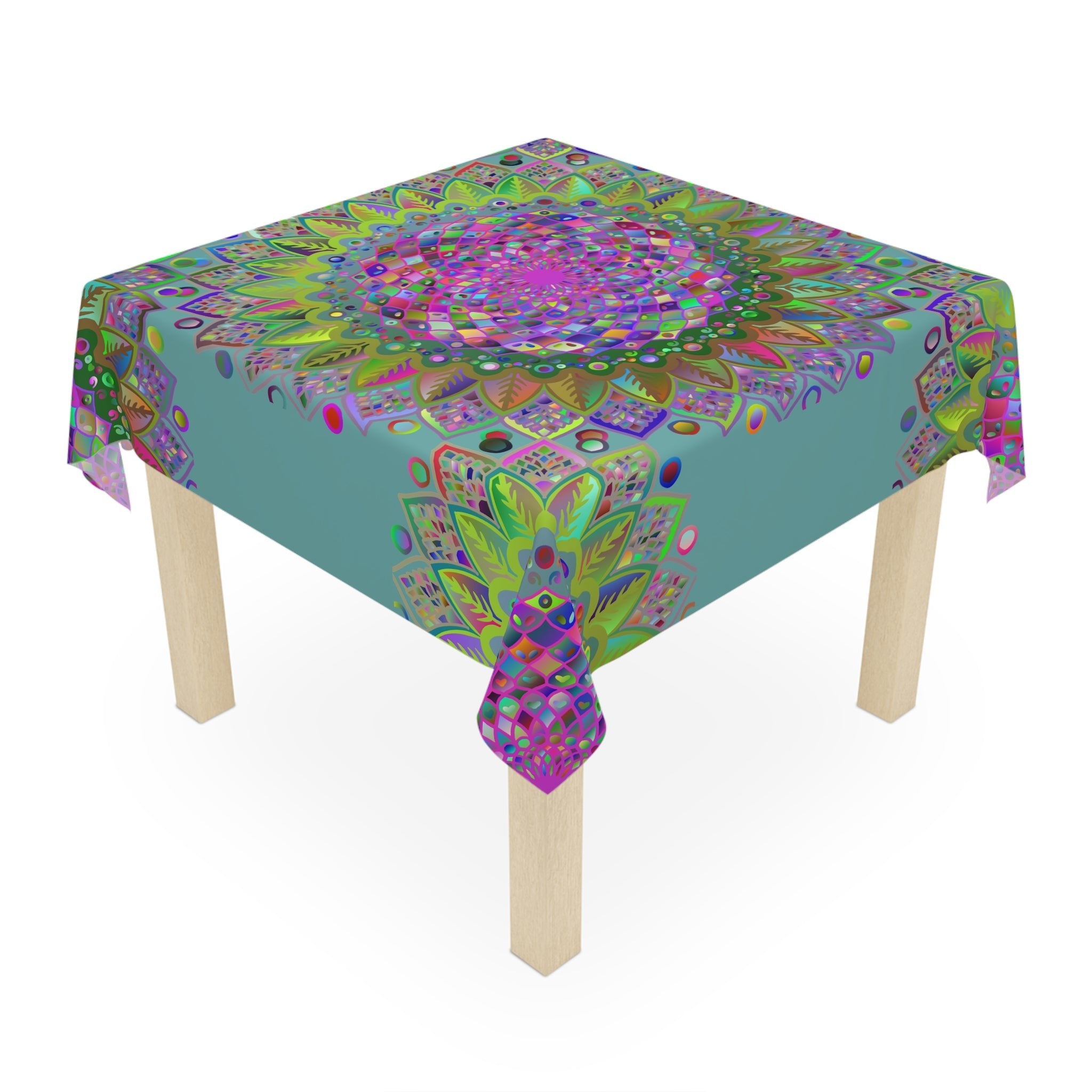 Bohemian Mandala Tablecloth - Sage Green Home Decor - Blululi