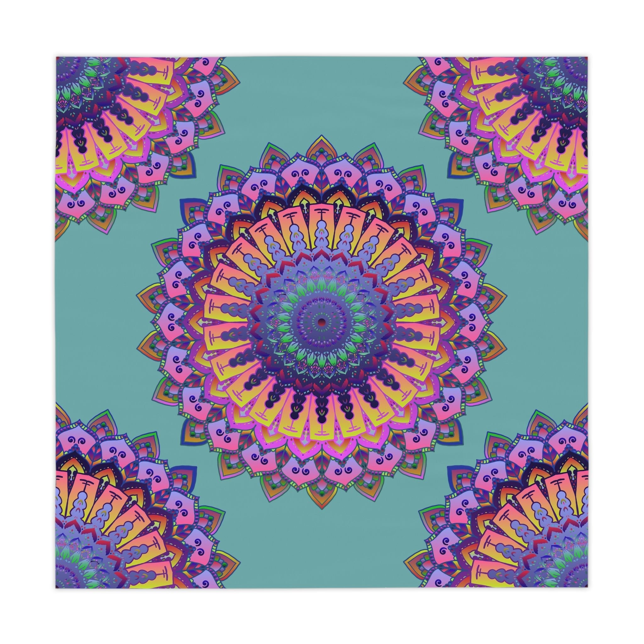 Bohemian Mandala Tablecloth - Sage Green Home Decor - Blululi