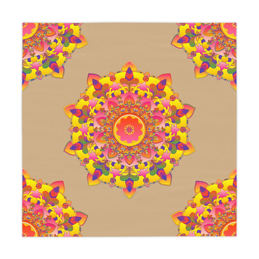 Bohemian Mandala Tablecloth, Sand & Floral Home Decor - Blululi