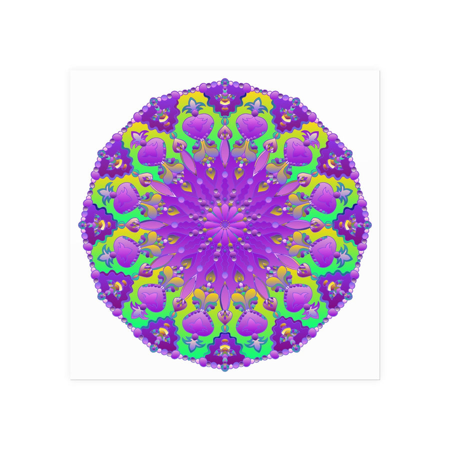 Colorful Mandala Art Poster - Intricate Design Poster - Blululi