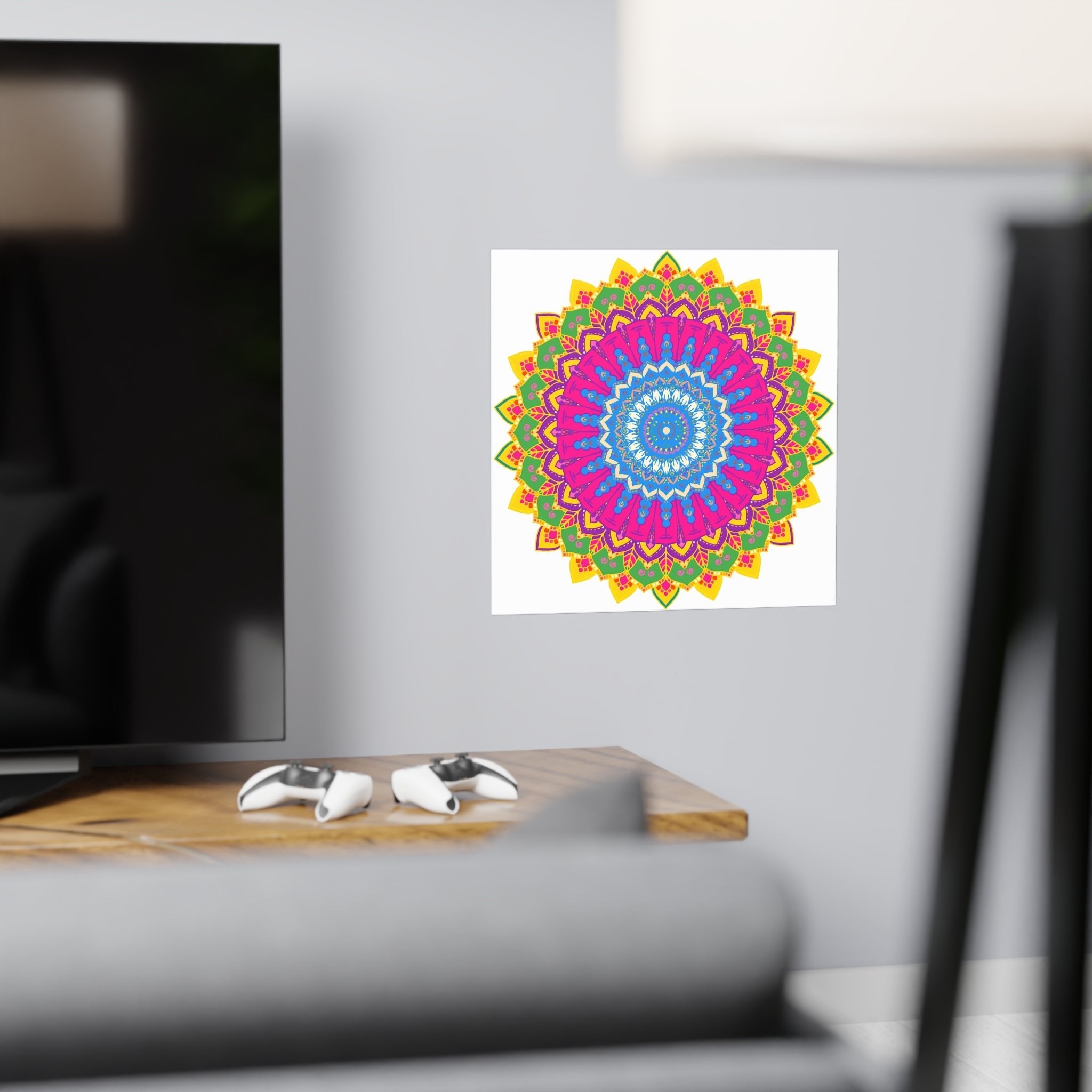 Colorful Mandala Art Print - Boho Home Decor Poster - Blululi