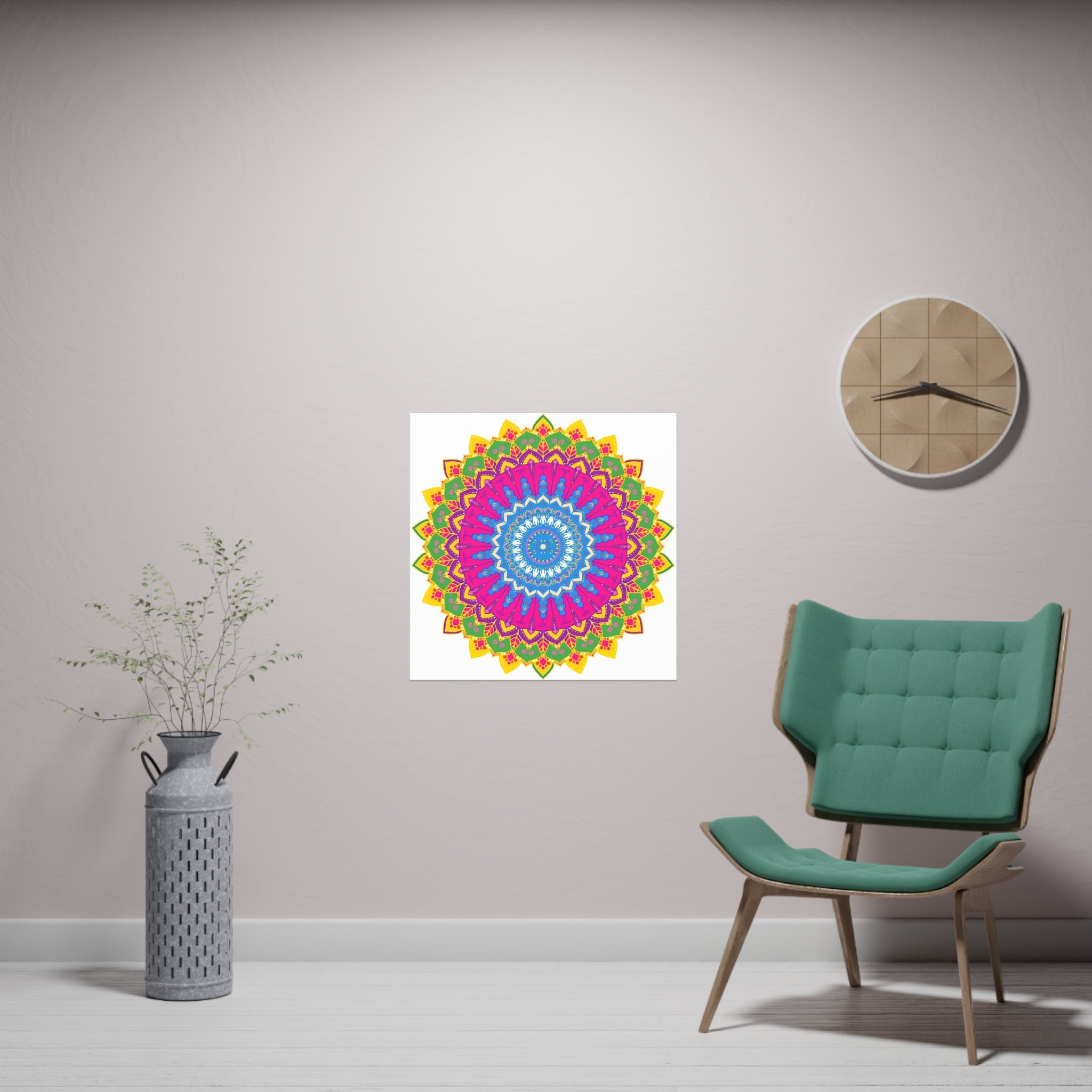 Colorful Mandala Art Print - Boho Home Decor Poster - Blululi