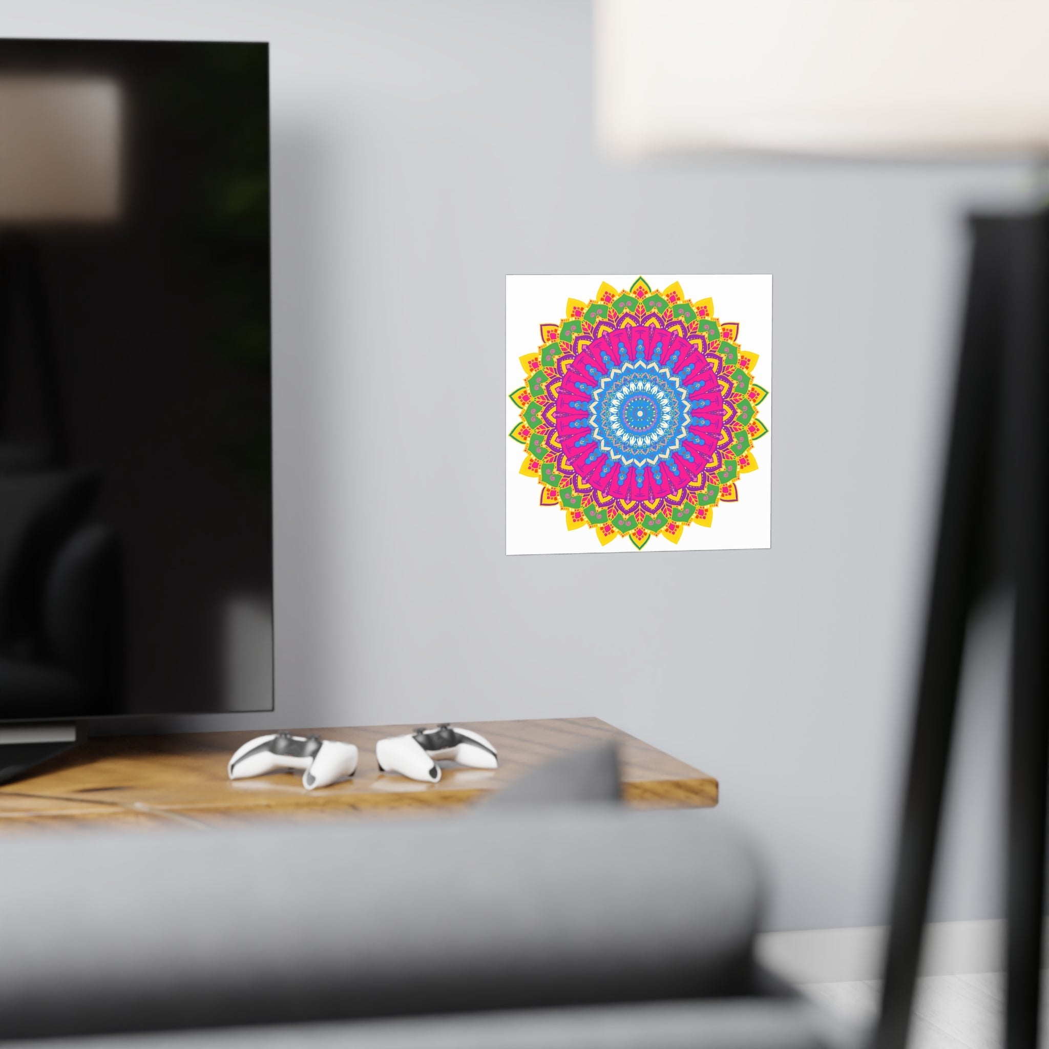 Colorful Mandala Art Print - Boho Home Decor Poster - Blululi