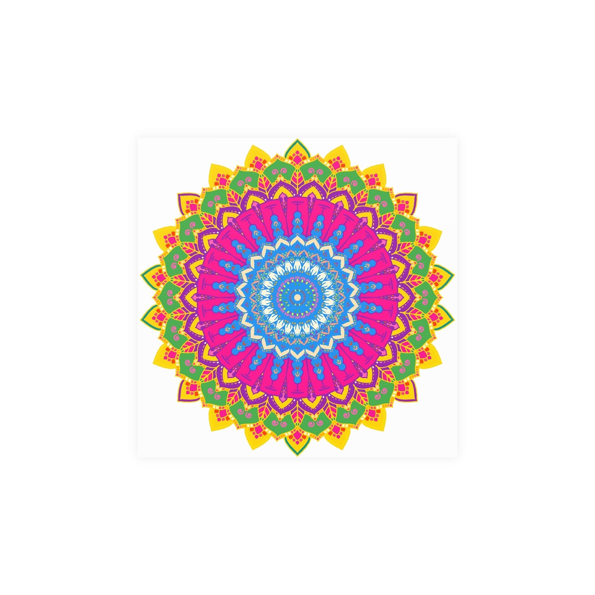 Colorful Mandala Art Print - Boho Home Decor Poster - Blululi