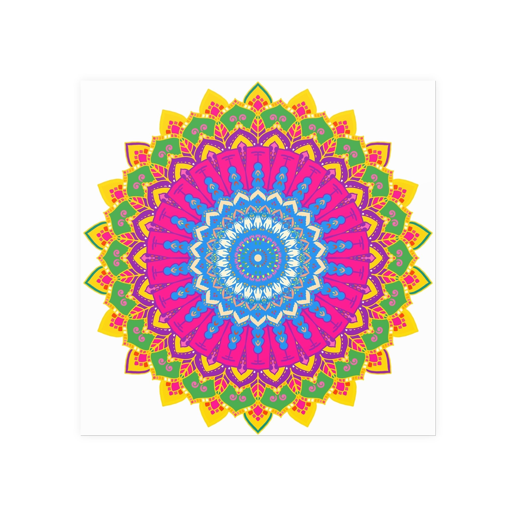 Colorful Mandala Art Print - Boho Home Decor Poster - Blululi