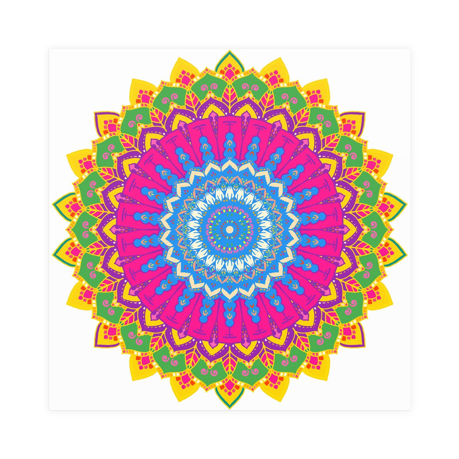 Colorful Mandala Art Print - Boho Home Decor Poster - Blululi